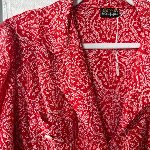 El Corte Inglés vintage red dress with white buttons - timeless! - Picture 8 of 14